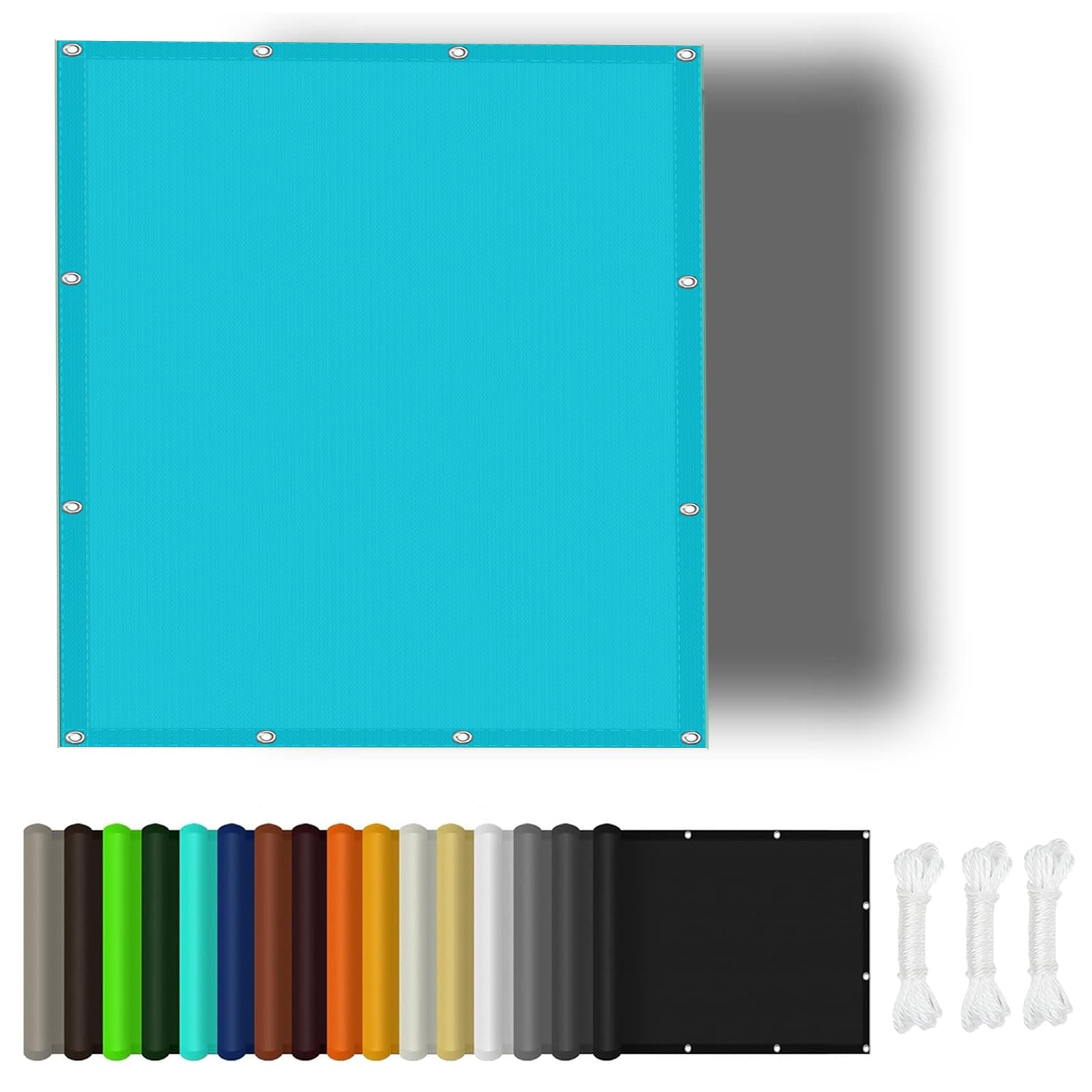 Voile d'ombrage imperméable et anti-UV 5.5x6m pour bloquer la chaleur du soleil