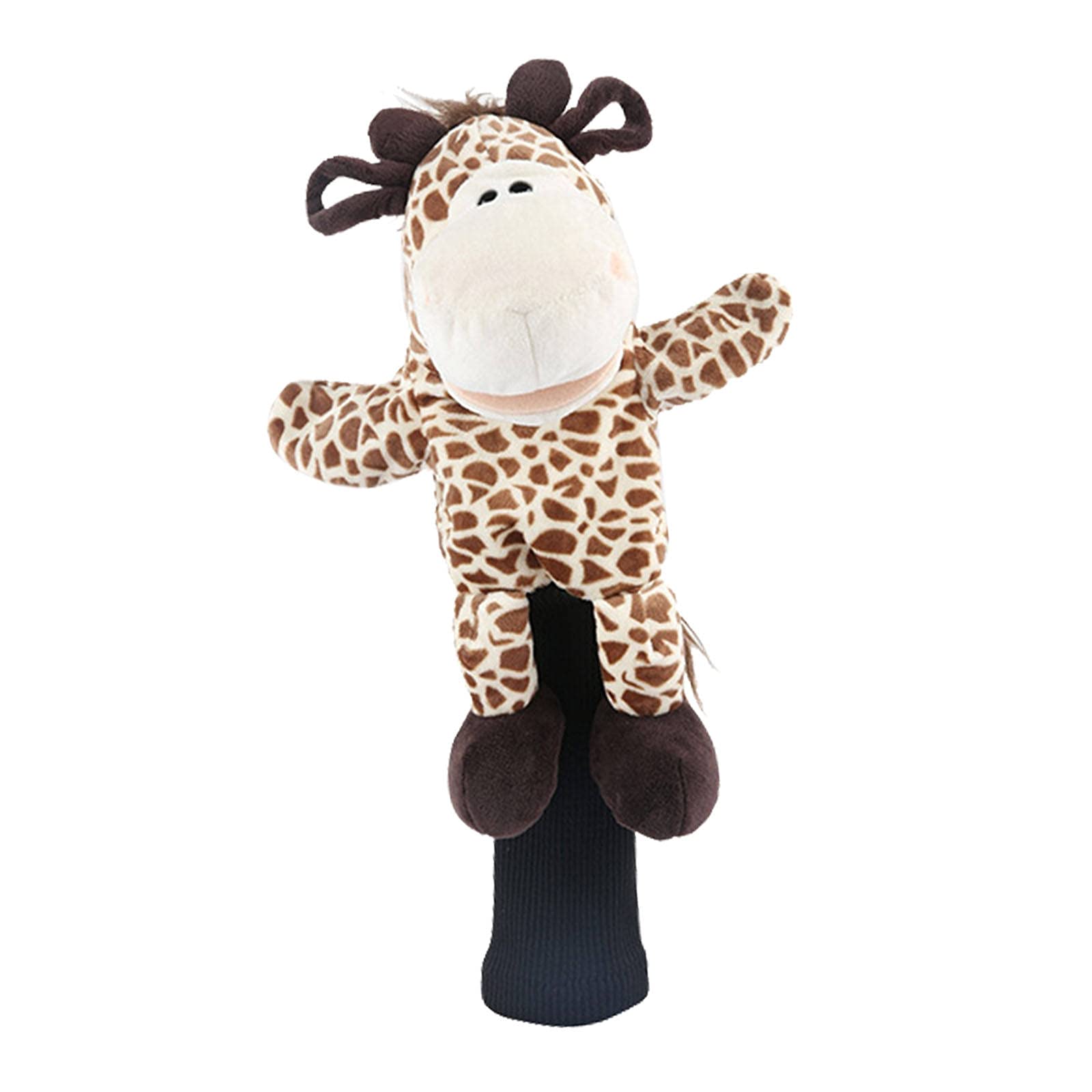 Perfeclan Deer Driver Headcover, Cute Animal Head Cover for Golf Club Protection, Plush and Knit Giraffe Cartoon Style, Fits 460cc Drivers, Equipment Adults for Birthday, Christmas or Tournament