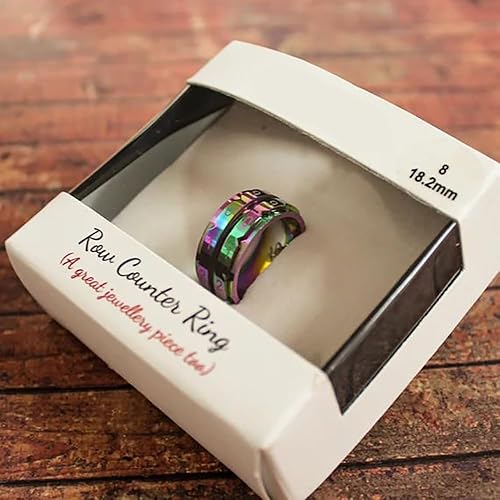 Miniatura 3 de Yarn Ave Anillo de contador de filas de arco iris, accesorio de herramienta útil para tejer y ganchillo, herramienta manual de seguimiento de