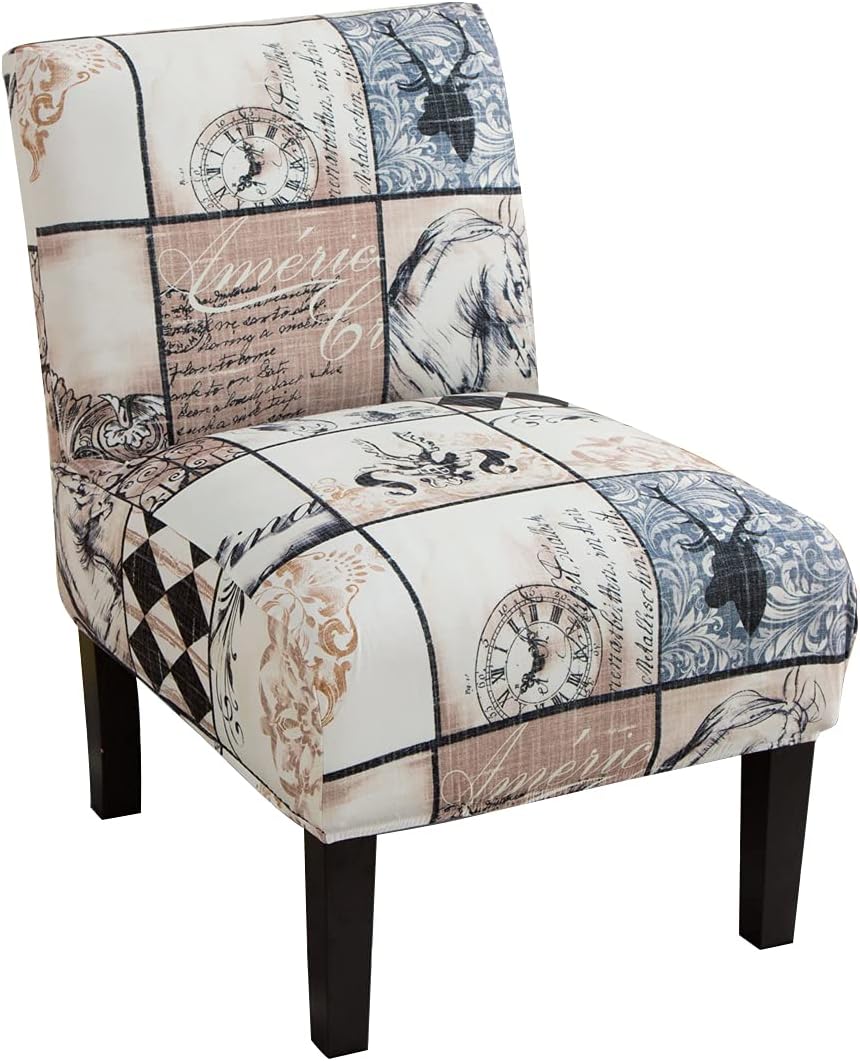 HAOYONG Armless Accent Chair Cover, Stretch Chair Slipcover