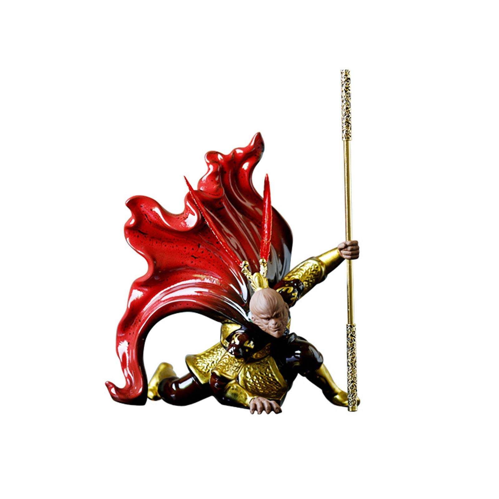 Sun Wukong Statue Decoration Figurka statua zwierząt ozdoby Qitian Dasheng Słońce Wukong Monkey King Buddhas Statua rzeźba rzemiosła dekoracje domowe Figurka Monkey King.