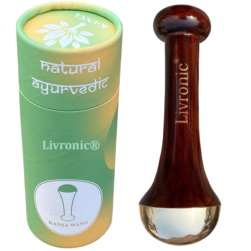 Livronic® Kansa Wand (4.5cm) Face/Body & Foot Massager with Natural Teak Wooden Handle for Detoxification & Deep Relaxation Natural Colour (Pack of 1) (B09F6N59S7) Amazon Price History, Amazon Price Tracker