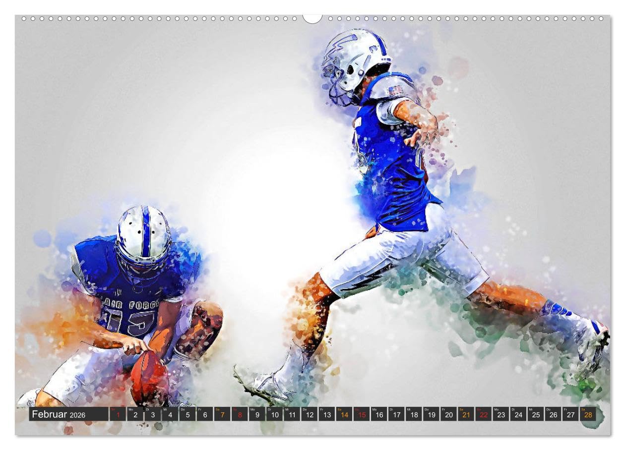 American Football extrem (Wandkalender 2026 DIN A2 quer), CALVENDO Monatskalender: American Football, Teamsport der Extra-Klasse - beispiellose ... Kraft und Taktik. (CALVENDO Sport)