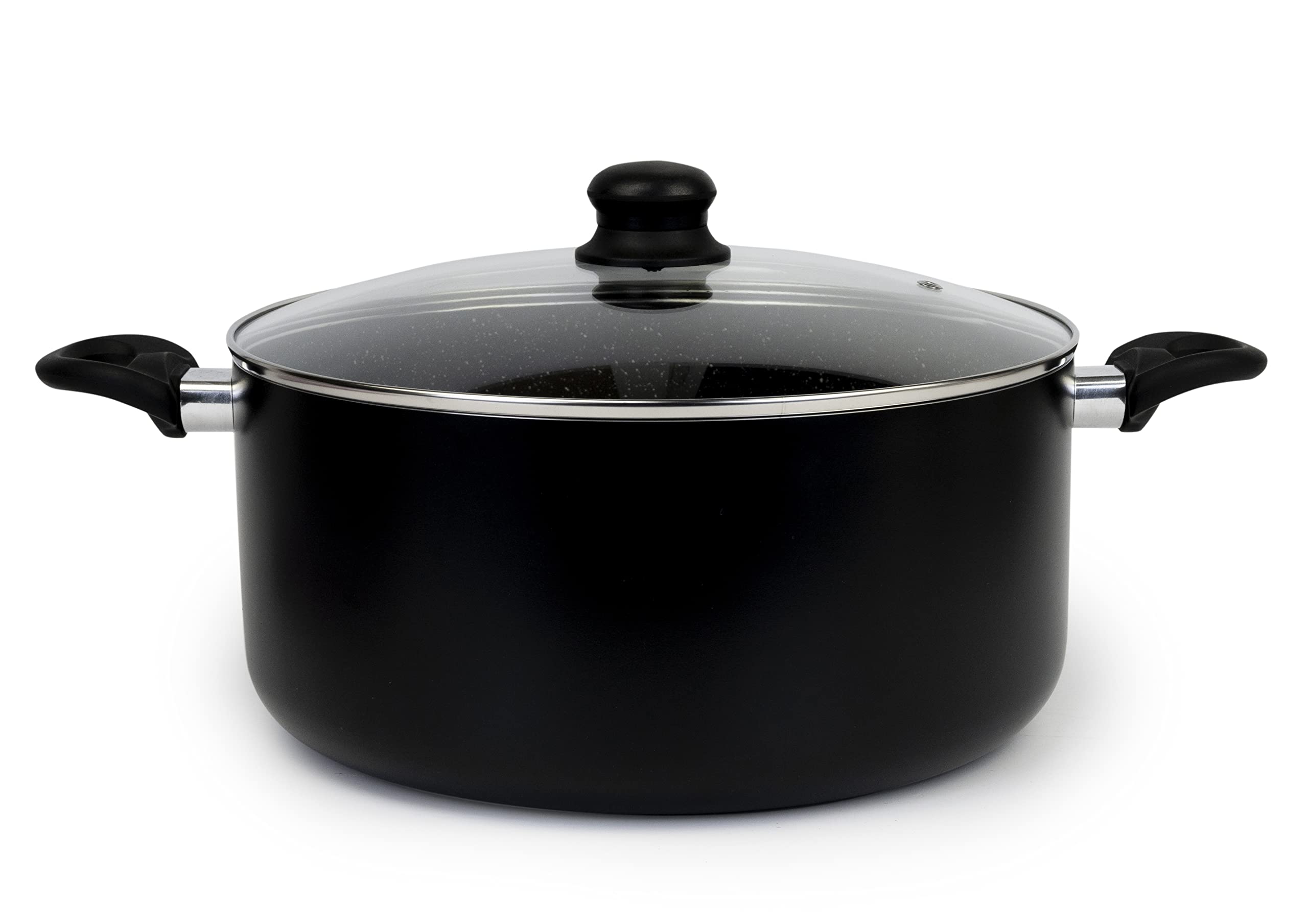 WilsonCasserole With Glass Lid Durable Marble Coating, Forged Aluminium Construction, Nonstick Dish For Gas and Ceramic Hobs, 32 x 14cm