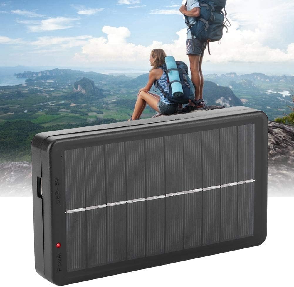 Solar Panel, Portable Solar Charger for Cell Phone,IPX5 Waterproof with Lighting Function, for Camping