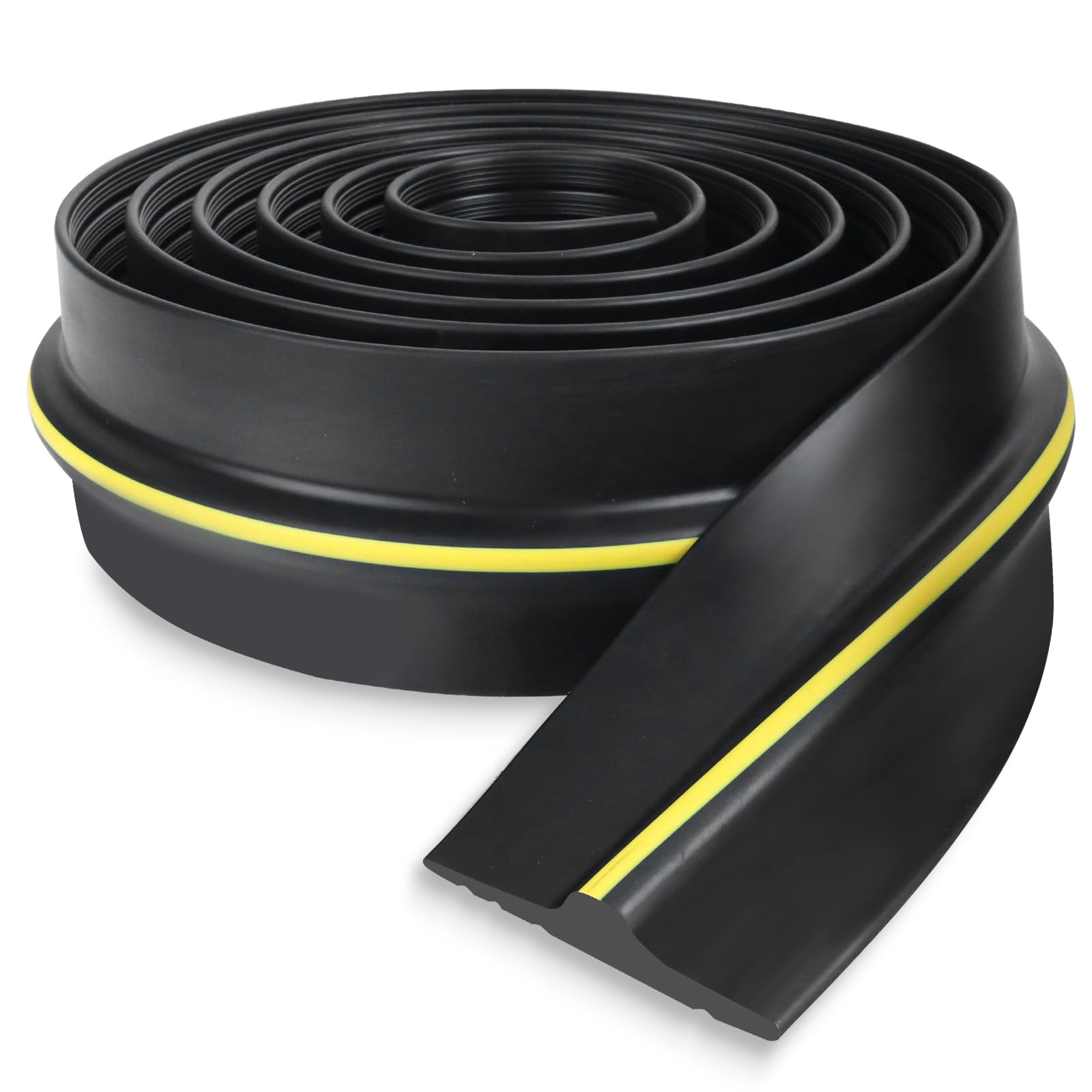 Garage Door Seal Universal Garage Door Seal Strip Heavy Garage Door Bottom Weather Stripping Rubber Seal Strip Garage Door Weather Seal Excluder Waterproof (Black Yellow