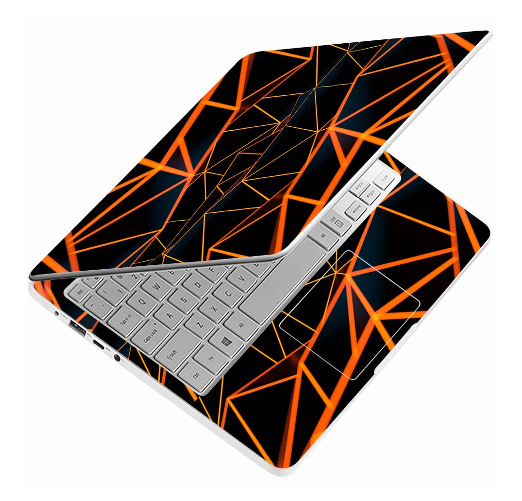 Glossy Designs Laptop Skin Sticker Laptop Cover Laptop Skin 15.6 inch Sticker Compatible with Dell/HP/Lenovo/Acer/Sony All Laptop Size Upto 15.6 Inch - Orange Line Art On Black (B0B18VYMPZ) Amazon Price History, Amazon Price Tracker