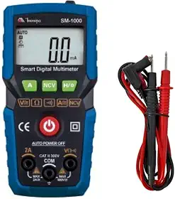 Multimetro Digital Smart SM-1000 Minipa Com Lanternas e Pontas de Teste