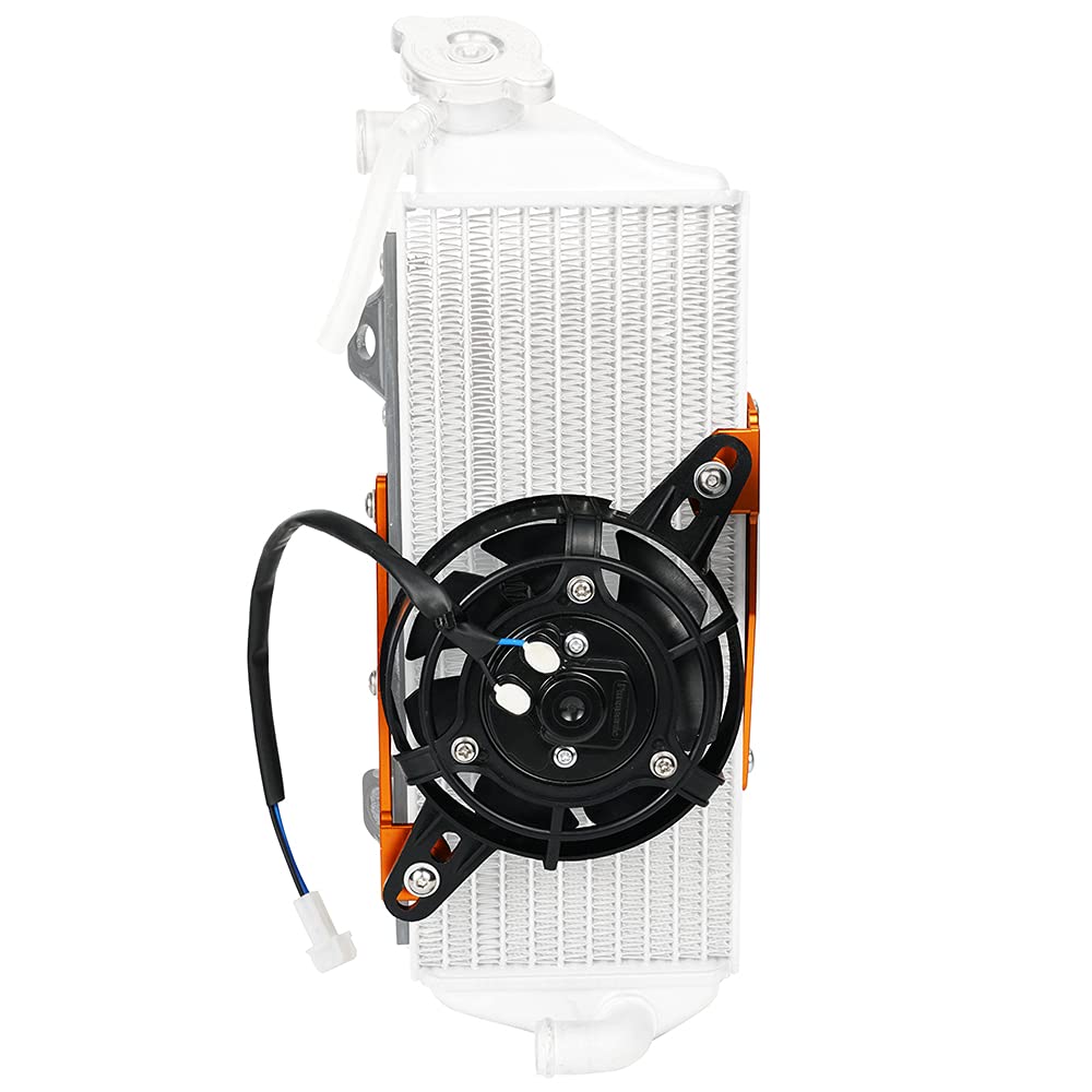 NICECNC Naranja Ventilador de Radiador Eléctrico 2 + Motor de 4 Tiempos Compatible with 125-500 XC/XCF/XCW/SX/SXF/EXC/EXCF/TPi/6D,125-501TE/TE i/FE/TX/FX/TC/FC 17-22