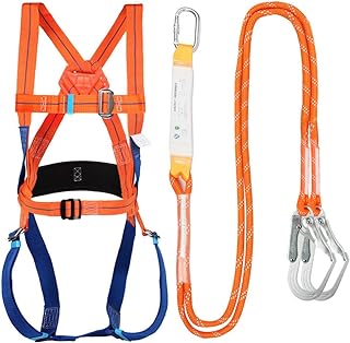 Eujgoov Safety Harness Fall Kit Full Body Harness for Working Roofing Climbing