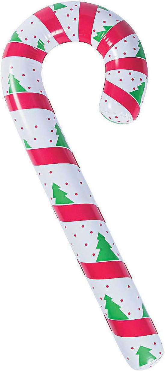 Fun Express - Large Candy Cane Inflates for Christmas - Toys - Inflates - Misc Inflates - Christmas - 6 Pieces