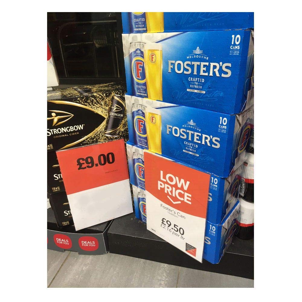 Pos Display Shop 10 x A5 Portrait Pallet Warehouse Offer Price Card Aisle Information Sign Holder Display PVC 100% Recyclable!