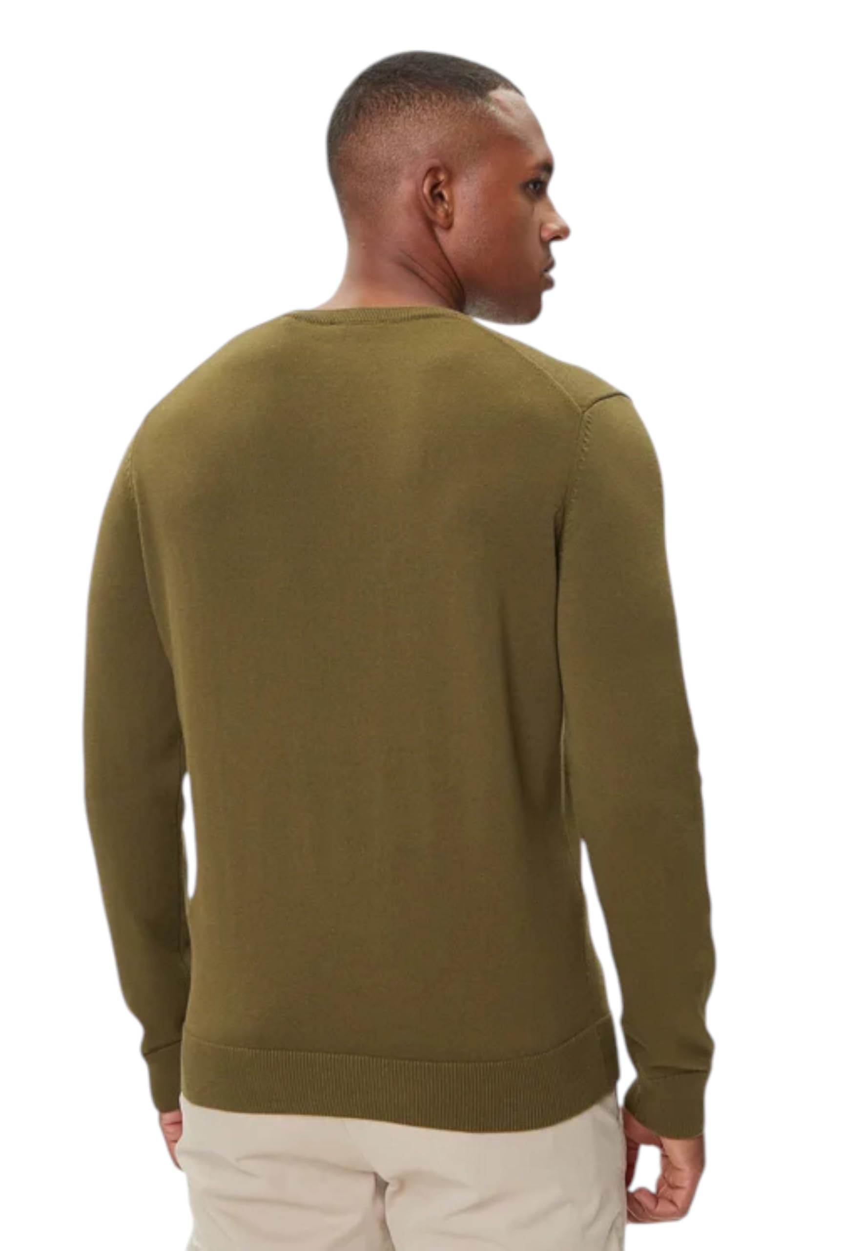 Aeronautica Militare Maglia Girocollo Uomo in Cotone Tinto Filo