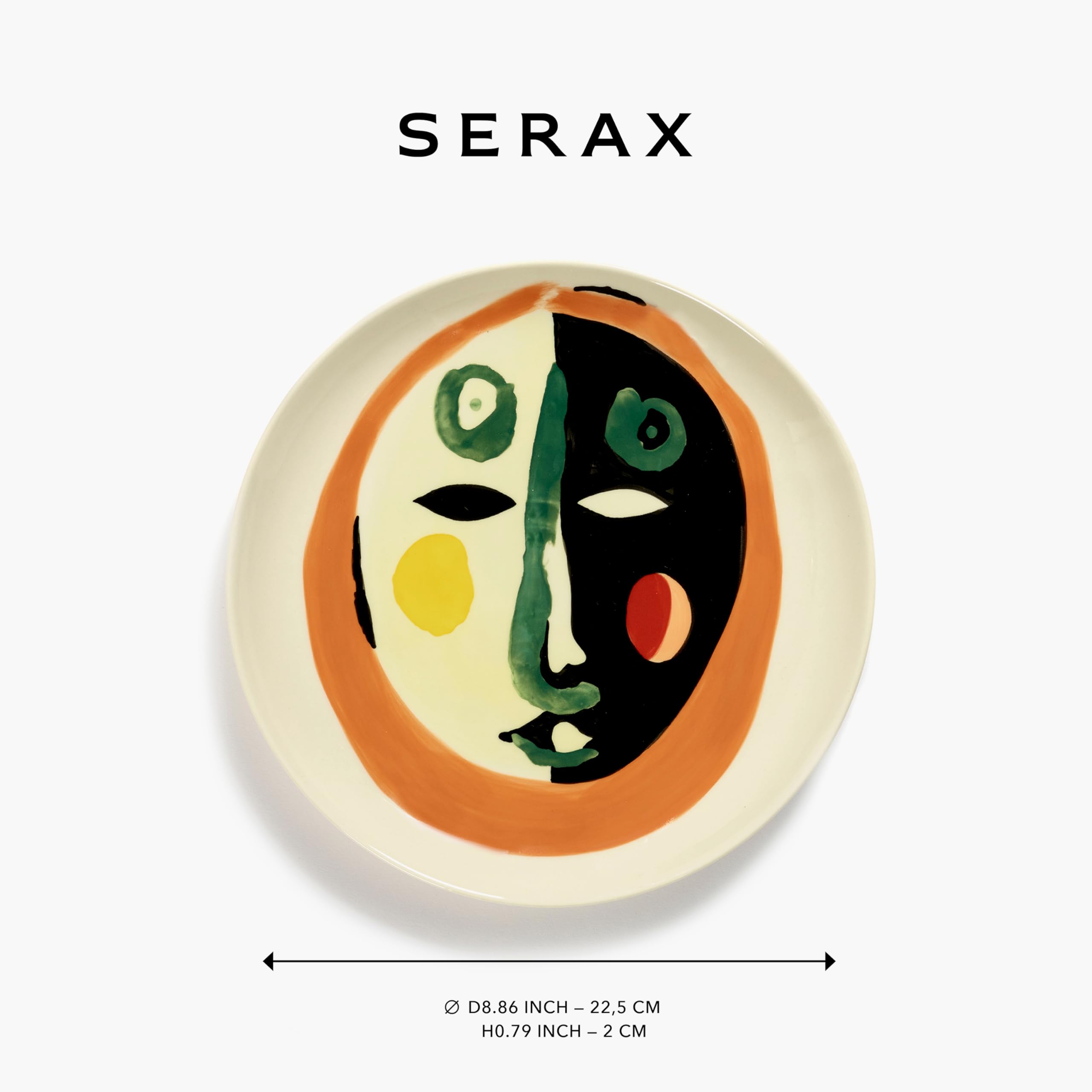 Plato de aperitivo Serax | Colección Feast de Ottolenghi | 2 platos de entrada | Vajilla de gres en colores mixtos | Juego de vajilla de lujo para cenar en casa o en una fiesta
