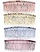 Prettyou 4.7“ Effortless Beauty Assorted Hair patterns Hair Comb Pin，4-count