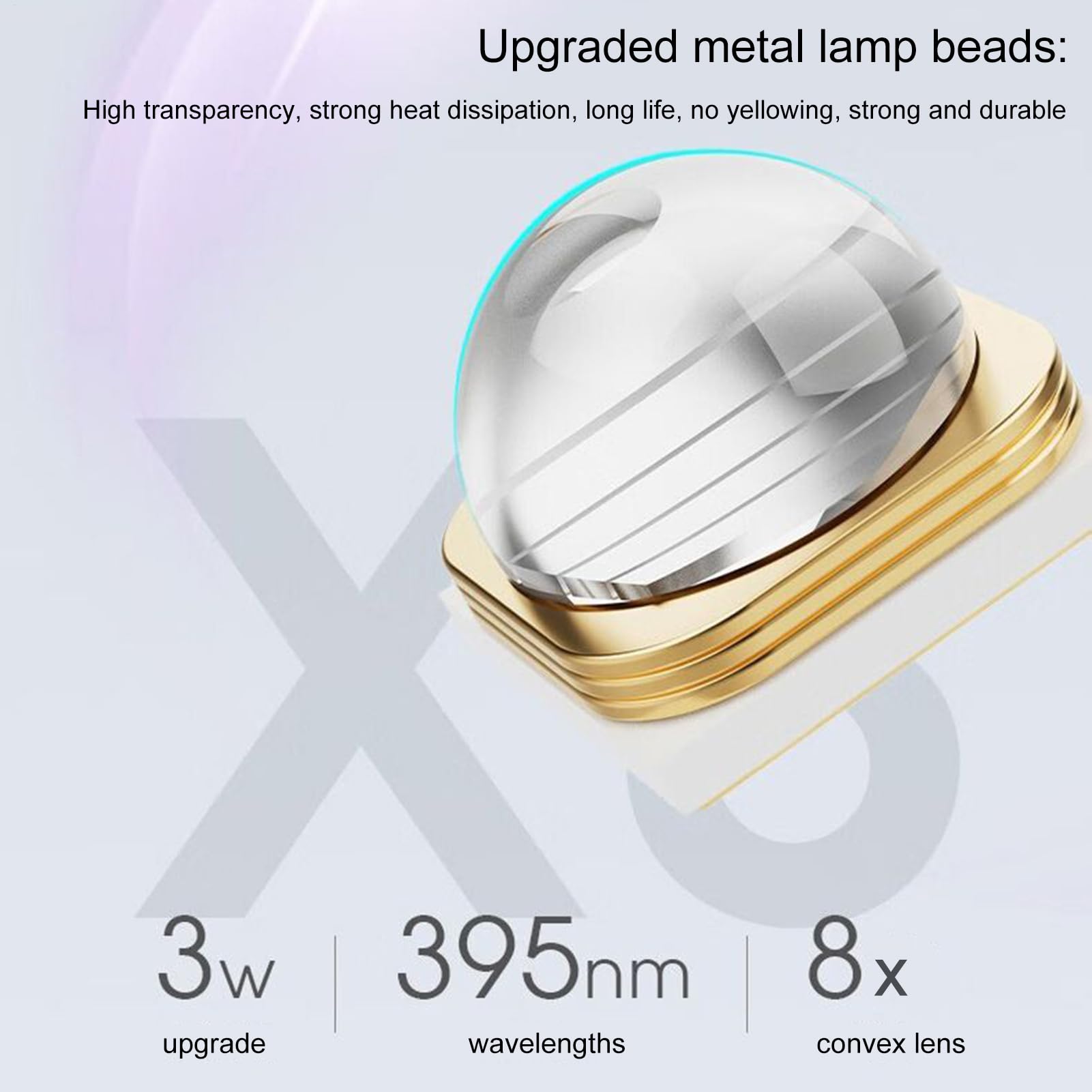 Mini lampada UV ricaricabile, 4,29 x 0,83 x 0,83 x 0,83 in Digital Display Nail Dryer, Timing Led, Reusable Equipment for Manicure Pedicure Studio Salon Travel Camping Airplane