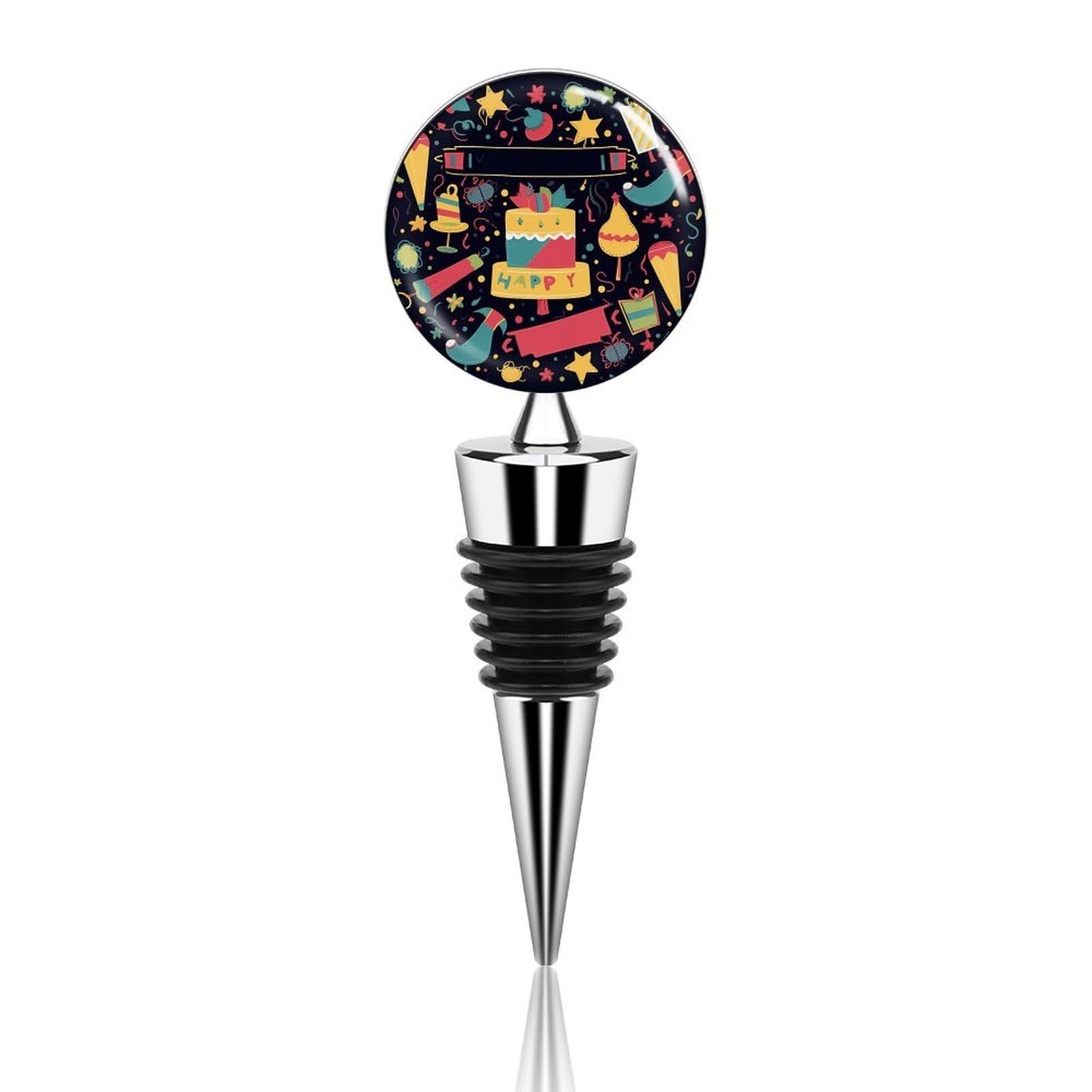 Bouchon de vin Happy Birthday étanche pour garder la fraîcheur lors de vos fêtes et soirées