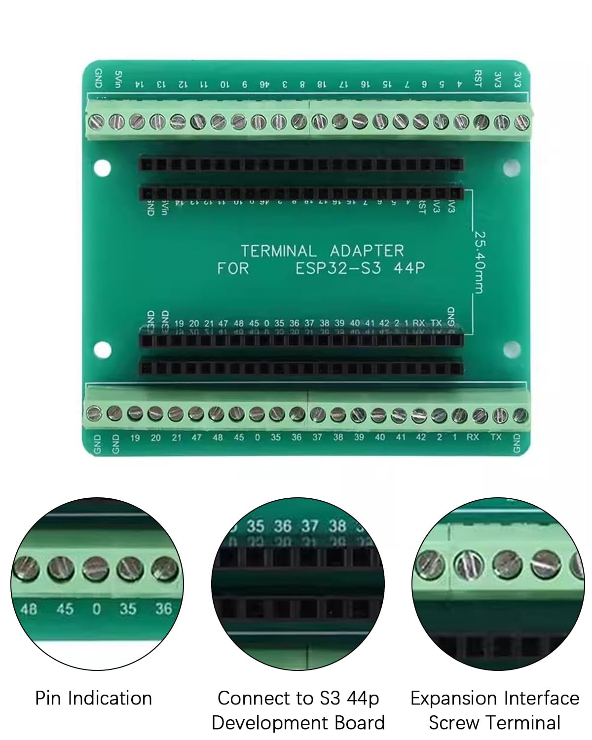 Scheda espansione GPIO ESP32-S3 (N8R2/N16R8 a 44 pin) - Scheda sviluppo ad alte prestazioni compatibile una varietà progetti IoT. Supporta programmazione Arduino/IDF ed è adatta smart home