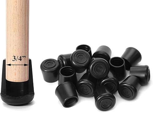 Miniatura 86 de Furnigear Tapas para patas de silla, puntas de goma antideslizantes de 1-1/2 pulgadas de diámetro interior, protectores de suelo redondas blancas