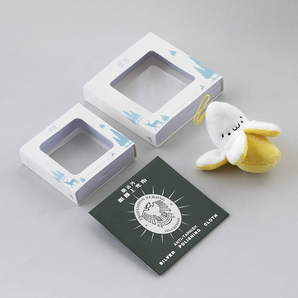 Thaya 925 Sterling Silver Van Gogh's Sky Couple Rings Bright Shining River/Bee Promise Rings Blue Open Band Ring Engagement Romantic Jewelry Ring Size 5-8 Jewelry Gift for Women and Girls