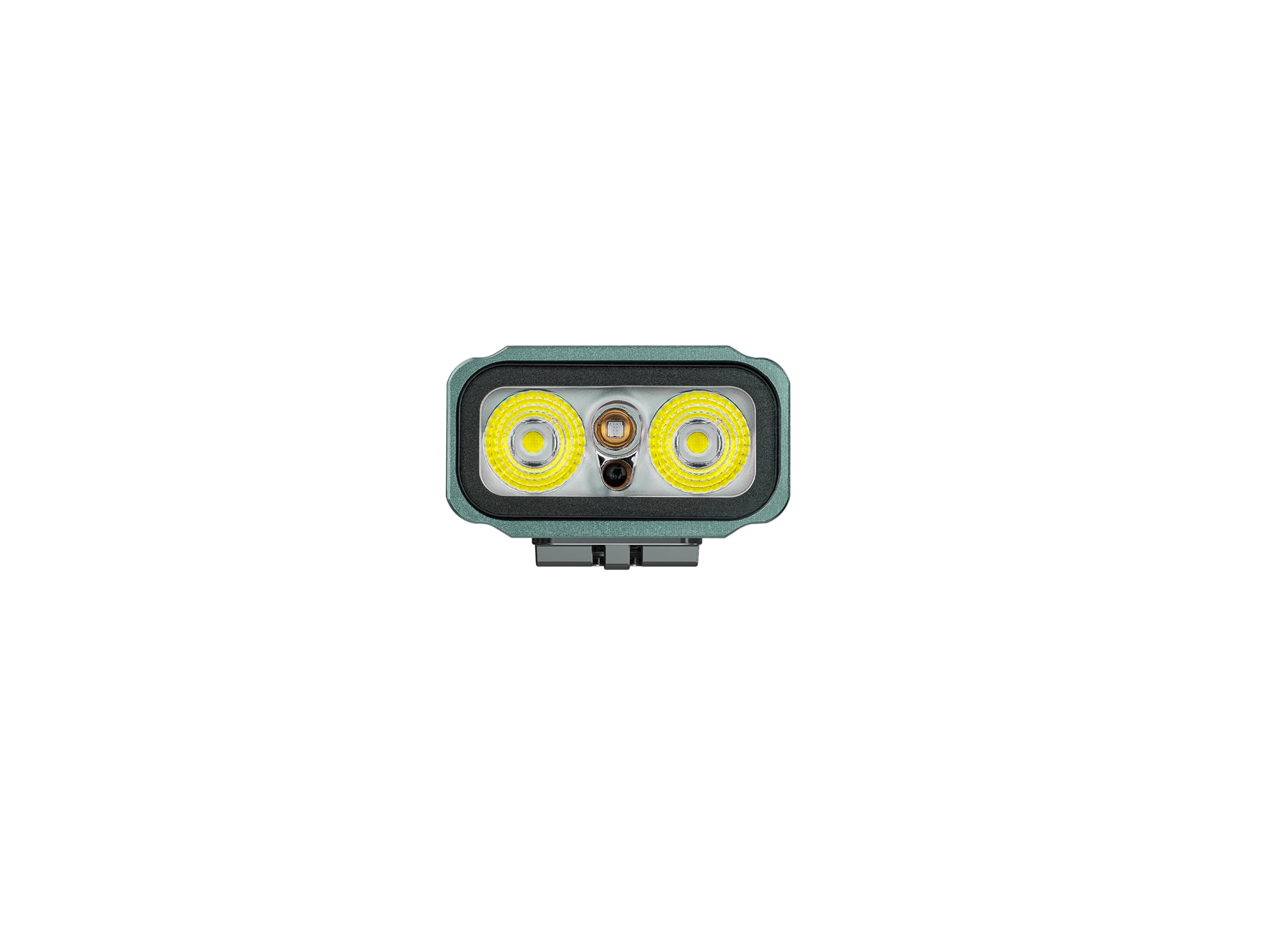 Fenix E06R - Mini dispositivo recargable 4 en 1 turquesa | 700 lúmenes | 110 m | 60 horas máximo | Luz LED dual blanca de 4 niveles con anillo rojo, azul, RGB | puntero UV y rojo | IP66