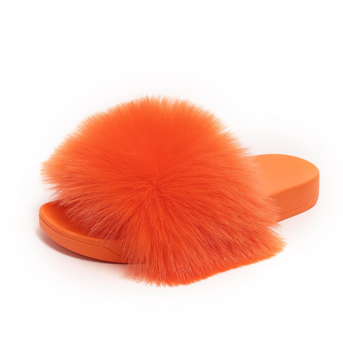 yamerbo Women's Furry Slides Fluffy Slippers Cute Open Toe Girls Sandals House Slides pantuflas para mujer