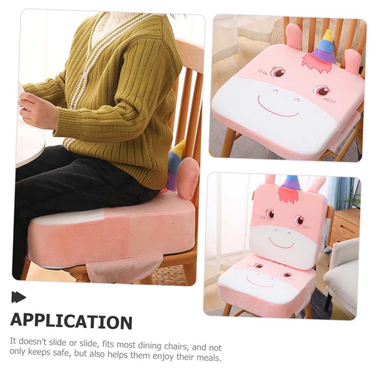 Veemoon Seggiolino Rialzato per Sedia da Pranzo 5 CM Spessore Cuscino Antiscivolo Portatile per Uso Domestico e Viaggi Cuscino Rialzato per Sedia Comodo Traspirante Adatto a Scuole e