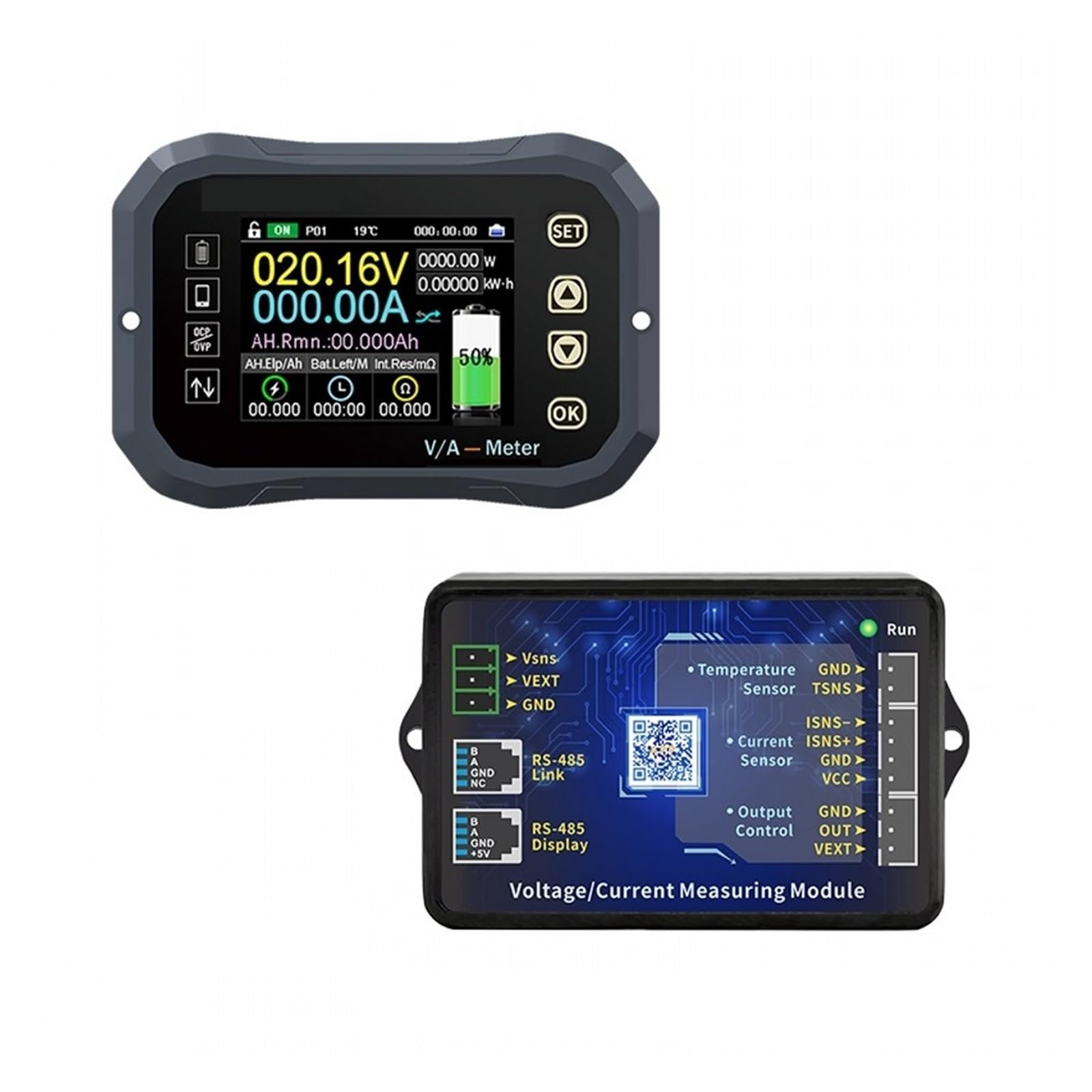 Monitor De Capacidad Medidor Coulomb Batería CC 100A 400A 600A 0-120V Corriente Voltaje Inalámbrico Voltímetro Coulómetro Carro Coche Detección Rápida Precisa(KG140F)
