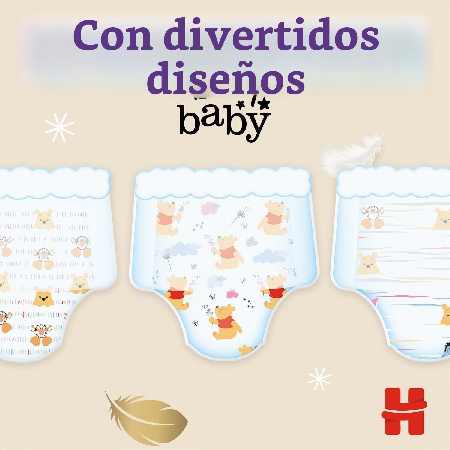 Huggies Extra Care - Pañales talla 4 (9-14 kg), braguitas transpirables, paquete Mega, 80 unidades