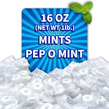Mints Hard Candy - 1 Pound of Bulk Candy - Peppermint Fresh Breath Saver Mint - Great for Sharing - Individually Wrapped - Approximately 120 Pieces