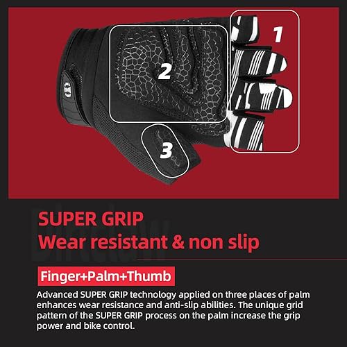 Vista 26 de Seibertron Dirtpaw - Guantes unisex para bicicleta BMX MX ATV MTB guantes para bicicleta de montaña, ciclismo, todoterreno/Dirt Bike, guantes de Rojo