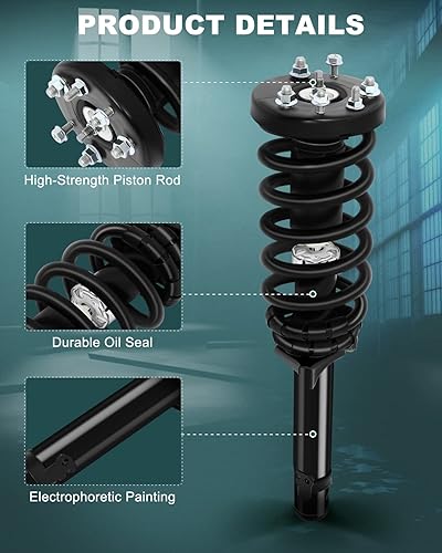 Miniatura 2 de AUTOMUTO Conjunto de muelle de puntal Par delantero Amortiguador Ajuste 2008-2012 para Honda Accord FWD