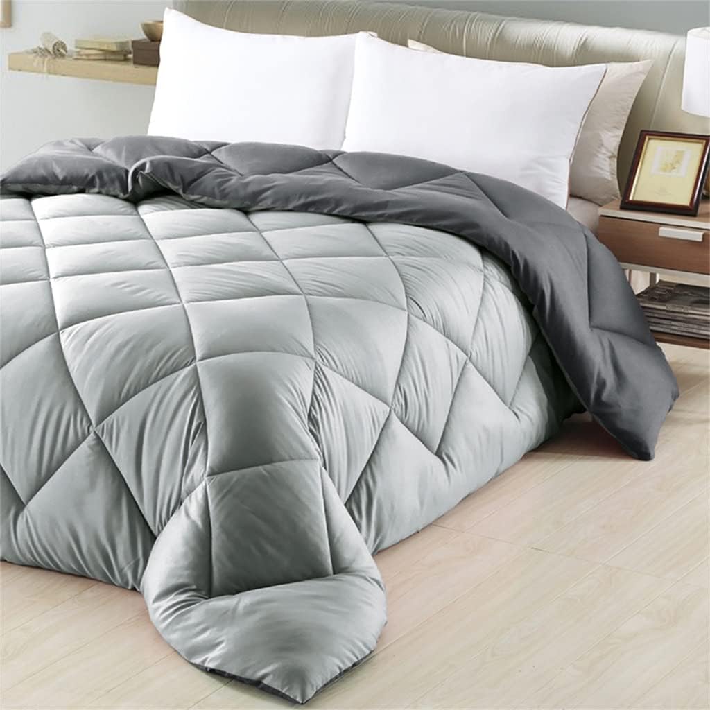 Winter Super Soft Quilt Duck Down Duvet Goose Bed Velvet Comforter Down Duvet Quilts Microfiber Bedding(D,240X220 cm)