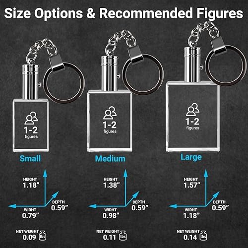 Artpix 3D Personalized Keychains With Led Light, Personalized Mothers Day Gifts With Your Own Photo For Mom, Her, Him, Dad, 3D Laser Etched Picture, Engraved Crystal, Customized Memorial Anniversary Couples Gifts #TOP2