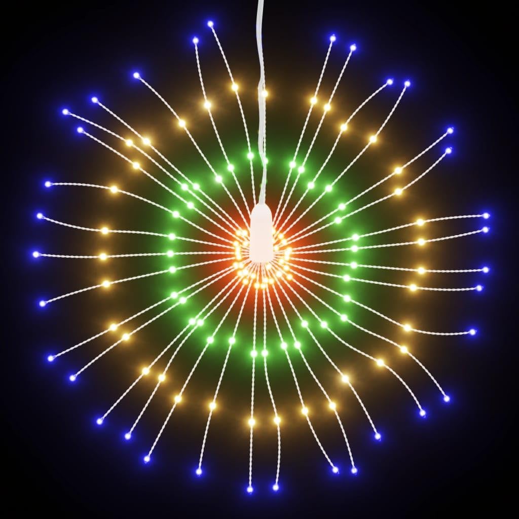Gecheer Luci natalizie LED multicolore, timer integrato, impermeabile, vano batteria con gancio, per interni ed esterni