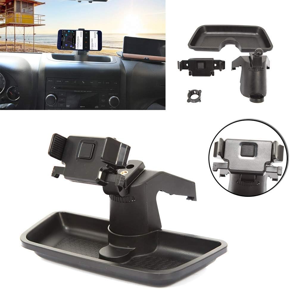 Amazon ジープラングラー JK 車載ホルダー ダッシュマウント 携帯ホルダー 吸着力抜群 小物入れ 収納 多機種対応 Jeep