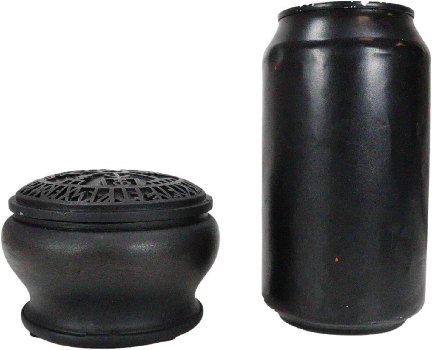 Ebros Gift Norse Mythology Black Thor Mjolnir Hammer Vegvisir Magical Talisman Compass Jewelry Small Decorative Trinket Stash Jewelry Box Figurine As Viking Old Gods Odinson Accent