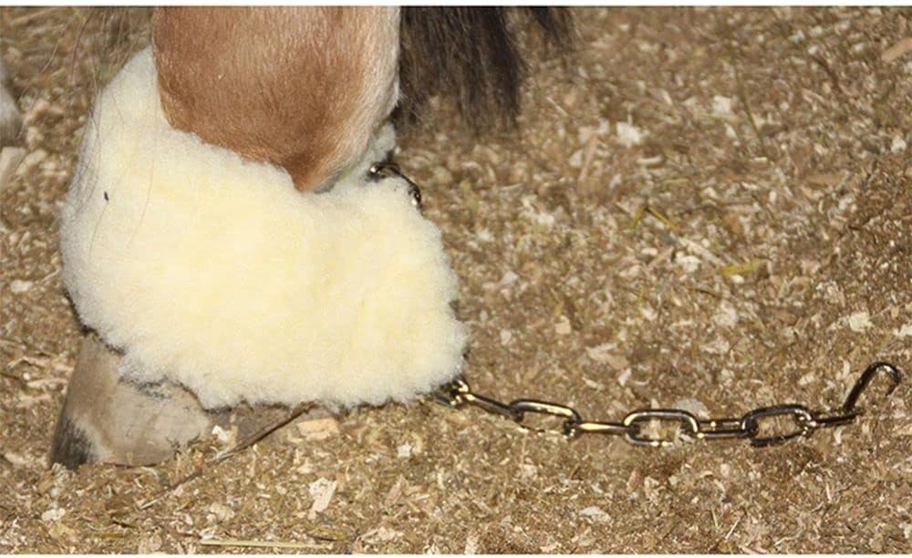 Schneiders Dura-Tech Fleece Lined Kicking Chains | Horse Safety Enhancer | Prevents Stable Kicking | Comfortable Fleece Lining | Adjustable to Most Sizes | Durable Stainless Steel |