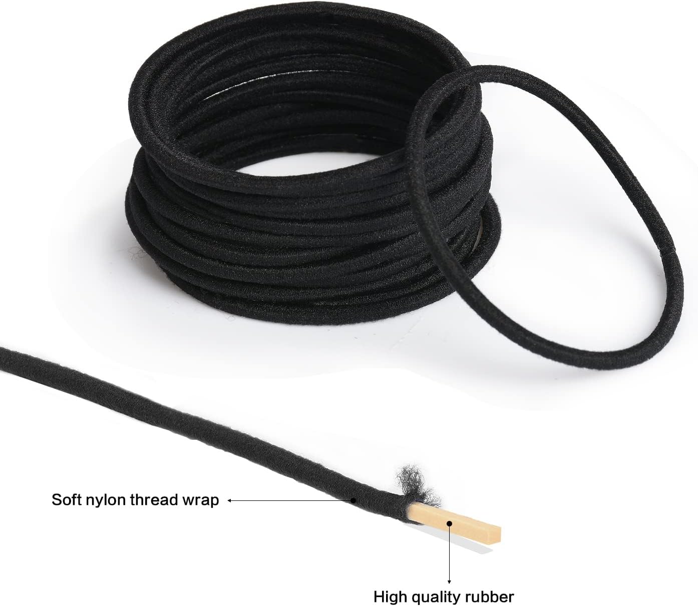 Pack of 100 Hair Bobbles Elastic Hair Bobbles No Metal for Women Men Girls Kids (Black), 100 count (Pack of 1) - Image 5