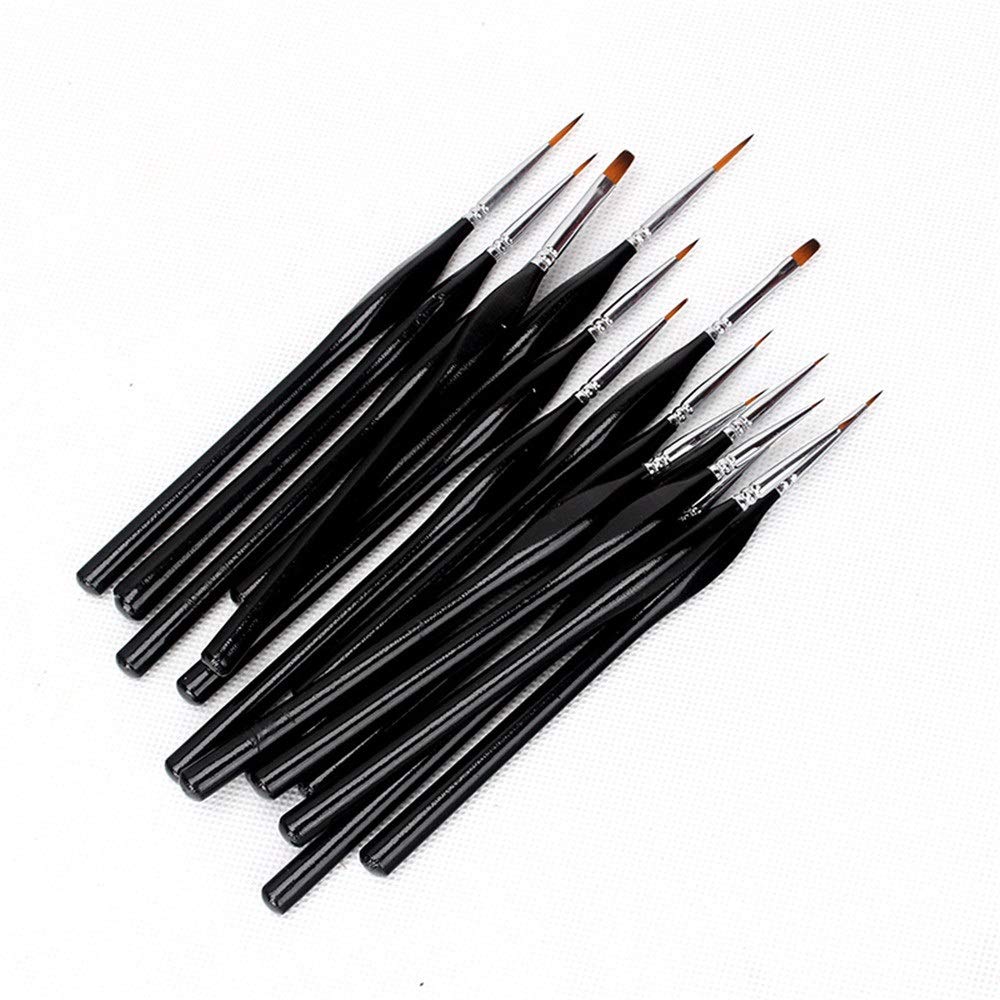 Juegos de Pinceles 15 Piezas Mini Pinturas Cepillo Conjunto Fino Detalle Pincel de for Acrílico Acuarela Pintura Línea Dibujo para Principiantes y Profesionales