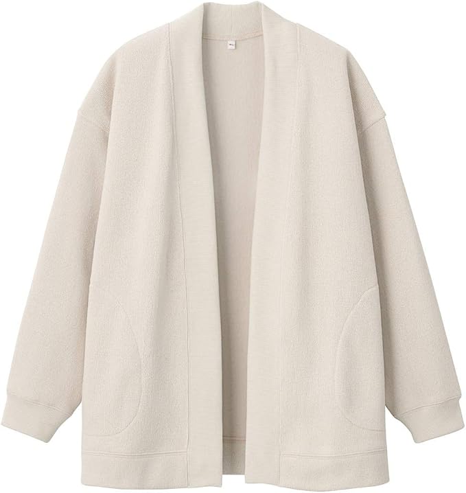 Amazon 無印良品 ニットフリースワイドカーディガン レディース M L ライトベージュ 9562 カーディガン ボレロ 通販