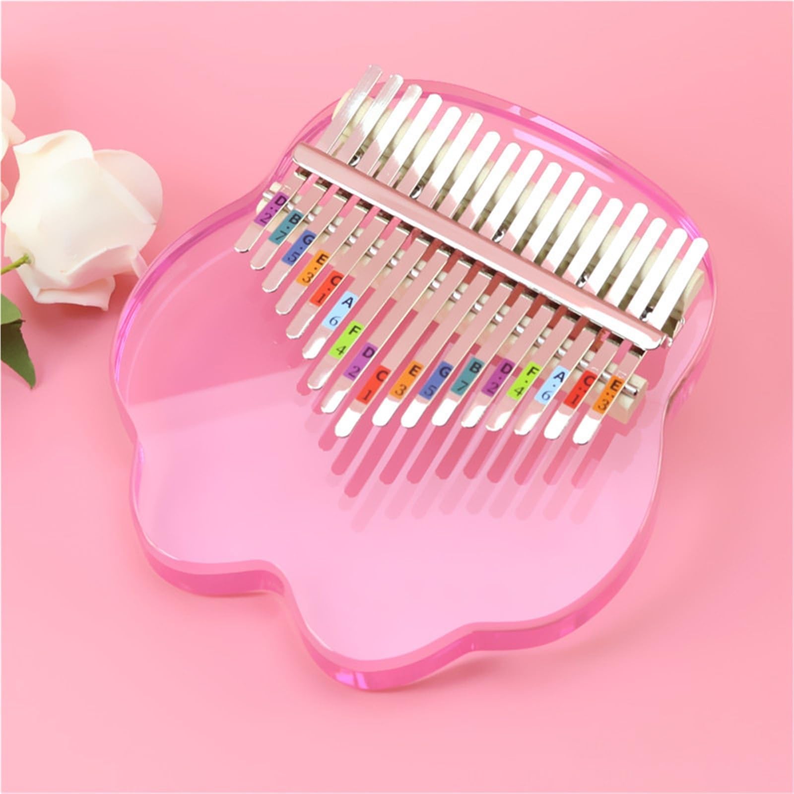 Kalimba Instrument 17-Noten Daumenklavier Kalimba Fingerklavier Anfängereinstieg Einfaches Musikinstrument Mit Zubehör(Style 1)
