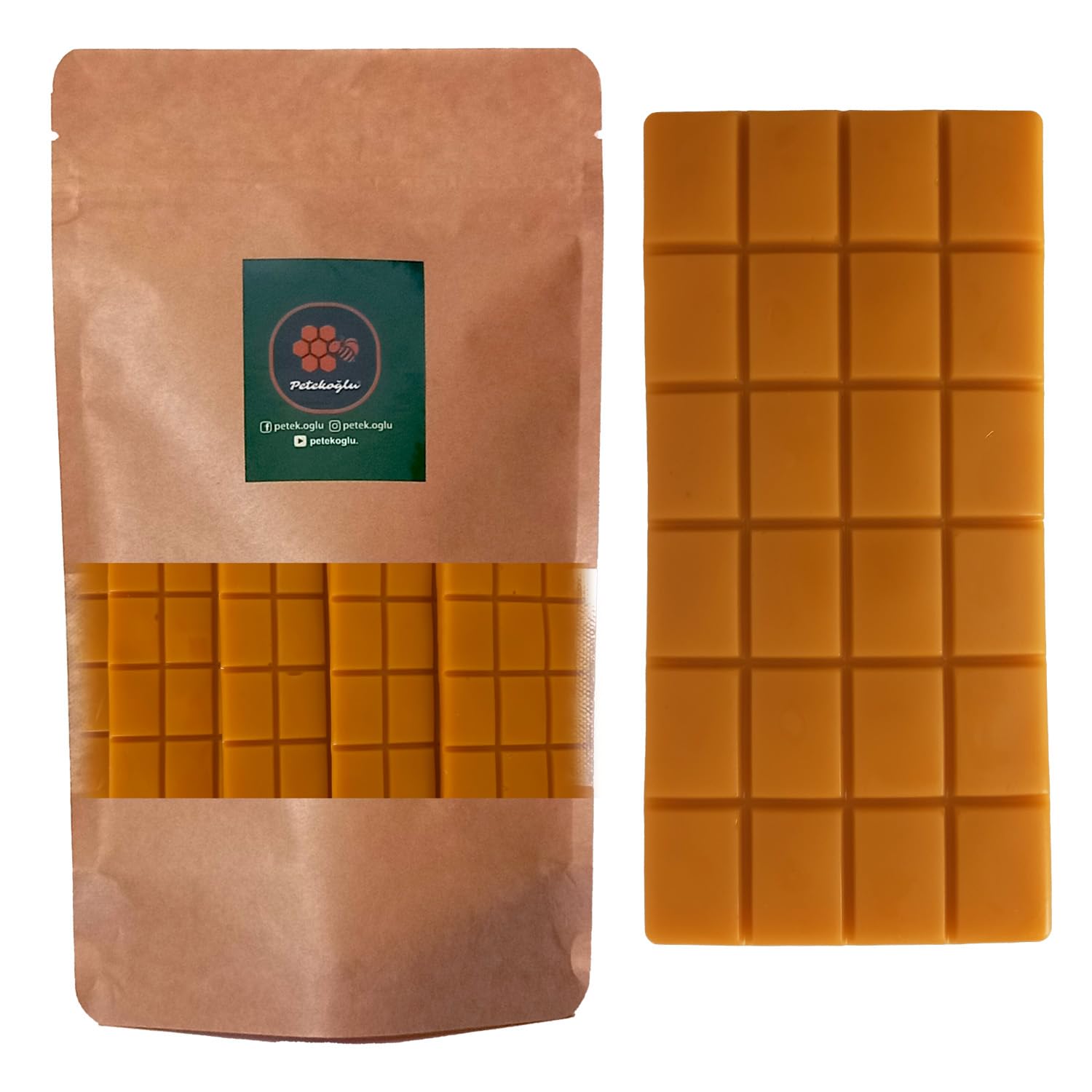 Petekoğlu (320Gr) Saf Balmumu Doğal Katkısız Lüks Bal Mumu Kolay Kırılabilir, Kolay Kullanımlı Balmumu Beeswax Arı Mumu