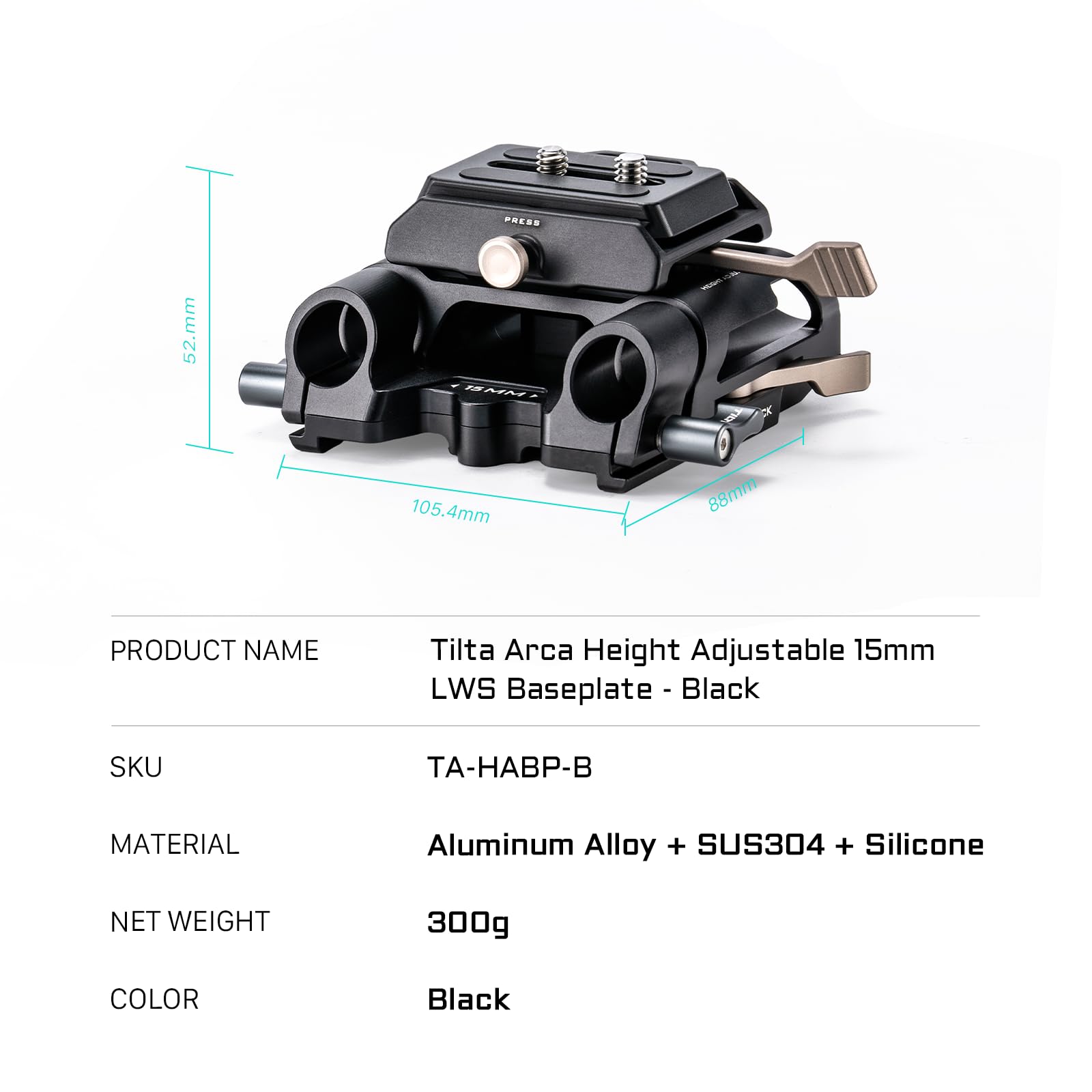 Amazon | TILTA Arca 高さ調整可能15mm LWSベースプレート DJI標準