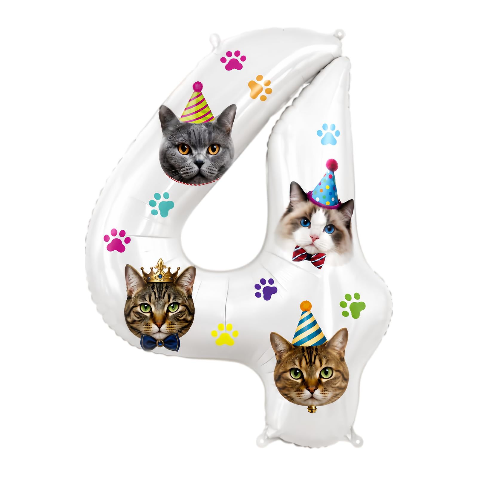 Photo 1 of Cat Birthday Decorations, Cat Balloons, 40 Inch Number Balloon 4