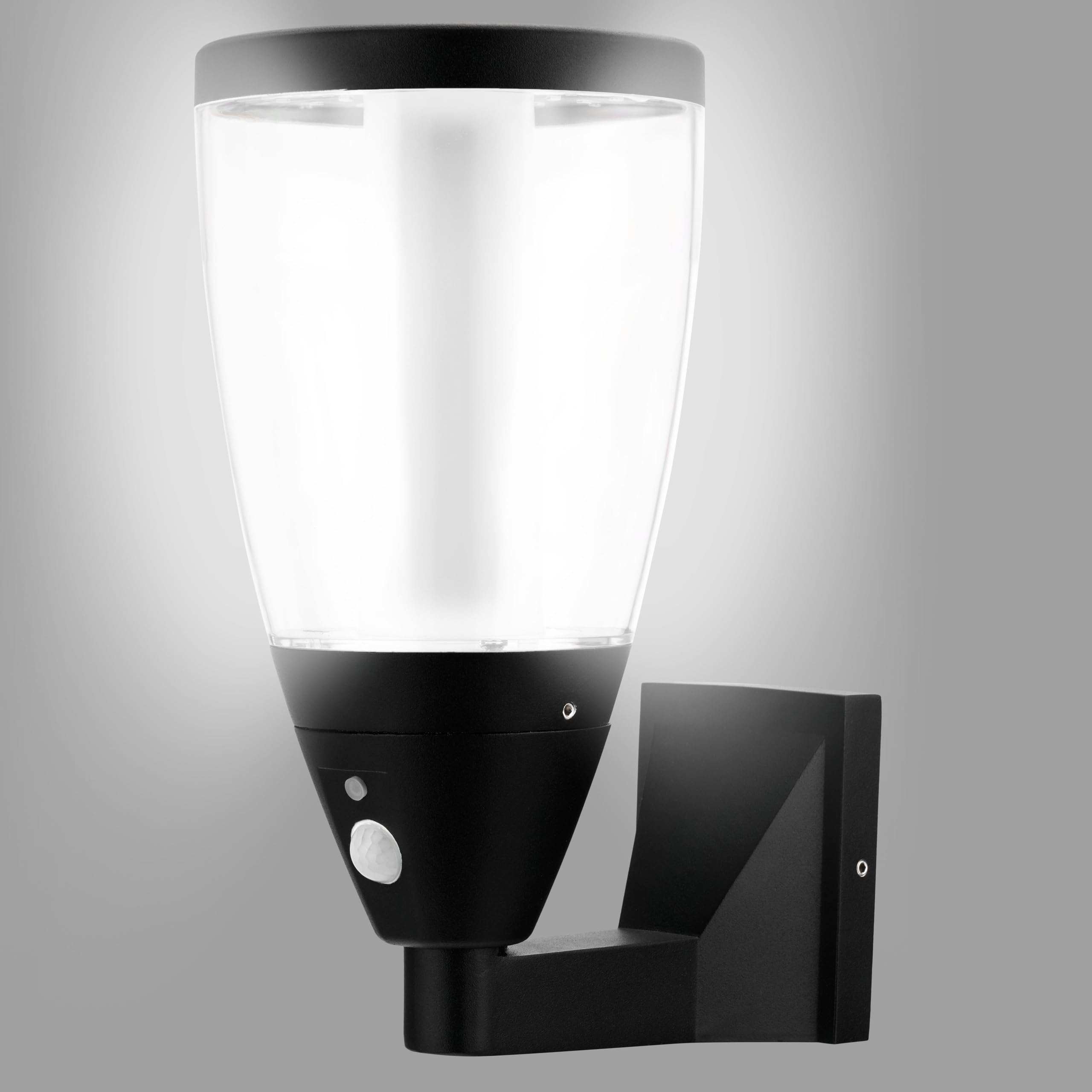 REV LUMUS 160 Lampada da parete solare lampada da esterno con sensore di movimento, faretto LED esterno, 200 lm, 3000 K, 2 W, IP65, nero