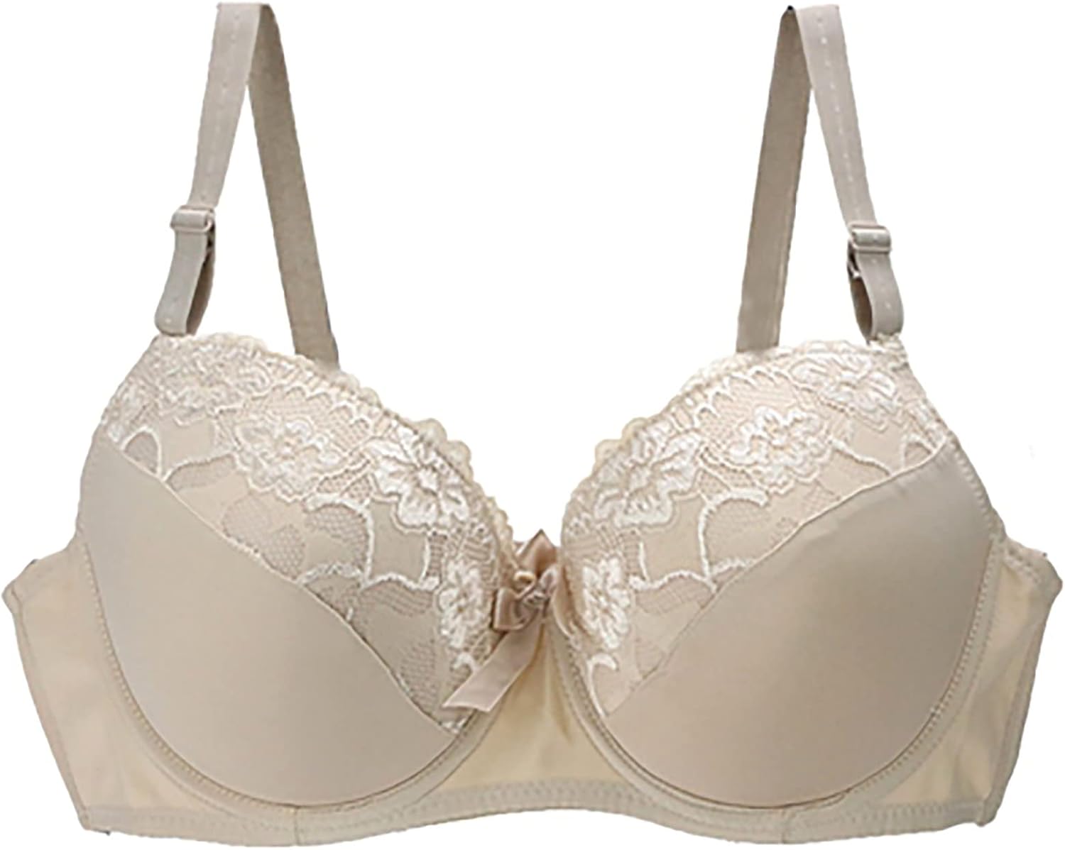 Push Up BH für Damen Spitze Blumen üBergröße Breiter Rücken Bügel Langer Korsett Stütz BH Sexy