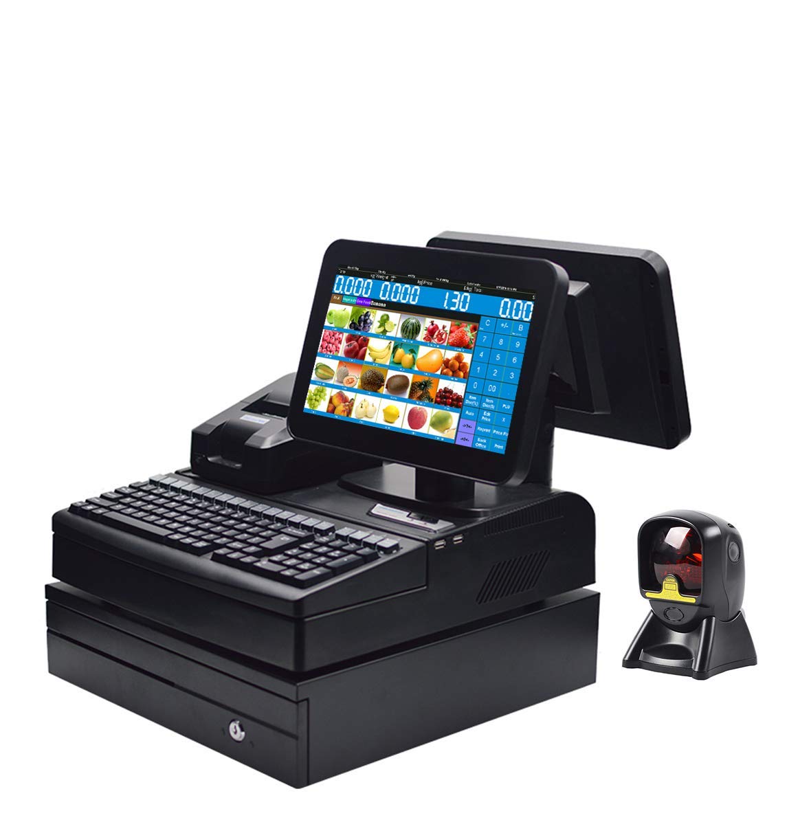 Buy ZHONGJI Retail Point of Sale POS System Doubel Screen Cash Register