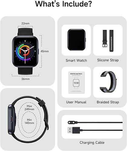 Miniatura 8 de Reloj inteligente para hombre, responderhacer llamadas, Alexa integrado, pantalla táctil de 1.85 pulgadas, rastreador de actividad física para