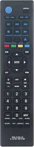 Allimity RM-C3010 RMC3010 - Control remoto de repuesto compatible con JVC HD LED LCD TV LT-32DE74 LT32DE74 82-4520016 824520016